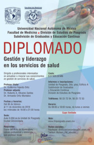 Diplomado. Gestión y liderazgo en los servicios de salud