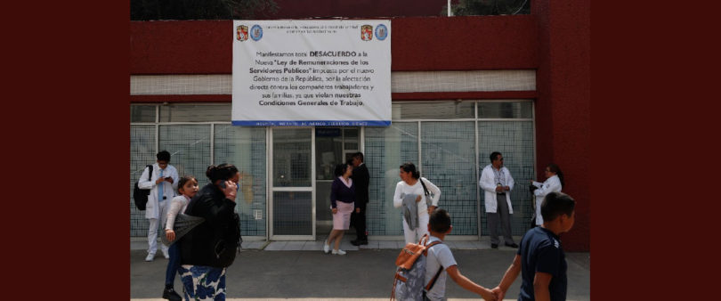 Protestan en Hospital Infantil por recortes de trabajadores