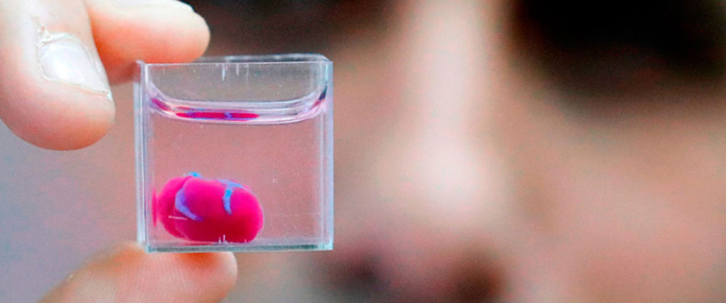 Presentan corazón impreso en 3D a partir de tejido humano